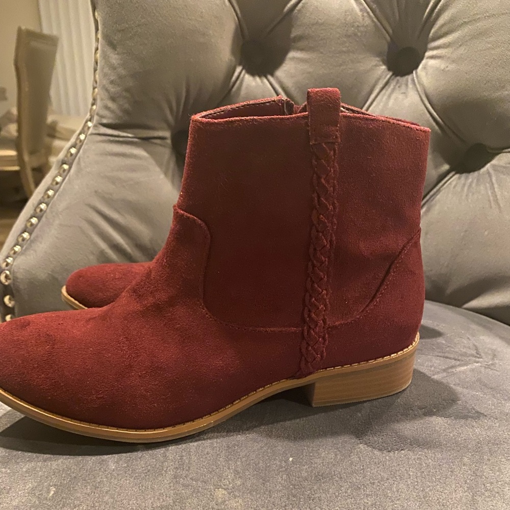 Burgundy Kid boots